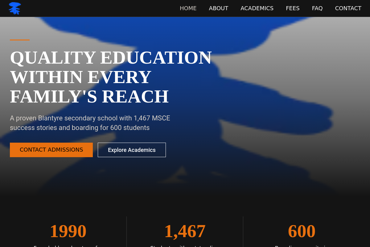 Screenshot of Great Minds Secondary School
